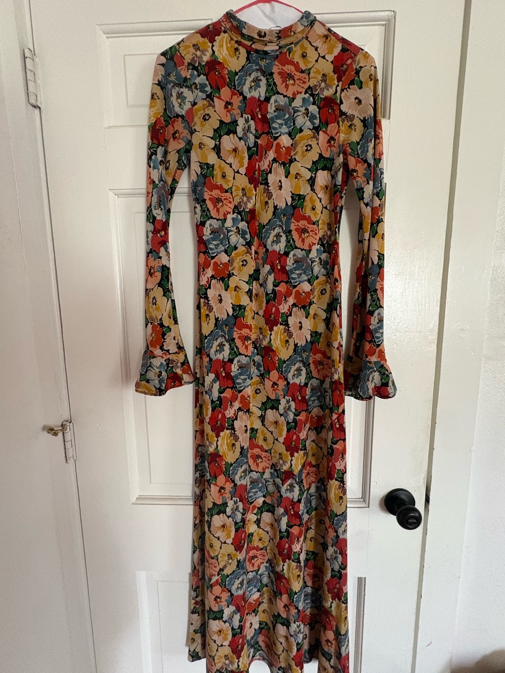RARE Doen Musetta Silk Dress, in Poppy Meadow, XS - Picture 5 of 15